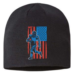 American Football Player Flag Sustainable Beanie