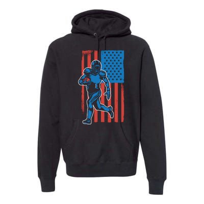 American Football Player Flag Premium Hoodie