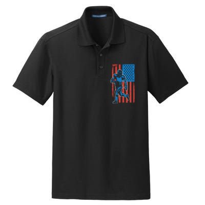 American Football Player Flag Dry Zone Grid Polo