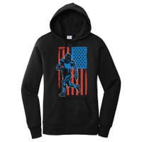 American Football Player Flag Women's Pullover Hoodie