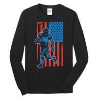 American Football Player Flag Tall Long Sleeve T-Shirt