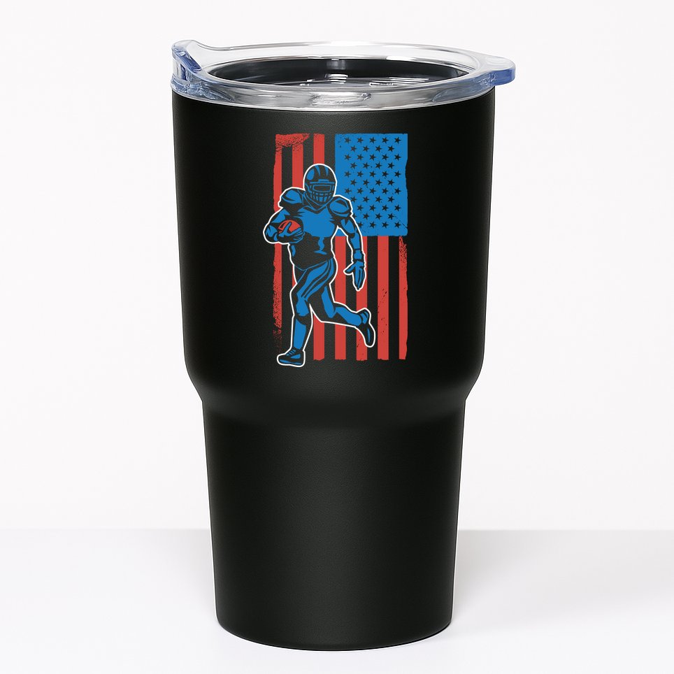 American Football Player Flag Tumbler