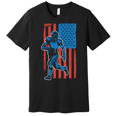 American Football Player Flag Premium T-Shirt