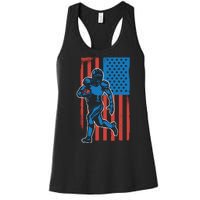 American Football Player Flag Women's Racerback Tank