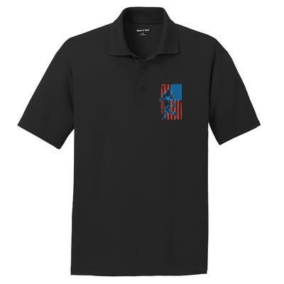 American Football Player Flag PosiCharge RacerMesh Polo