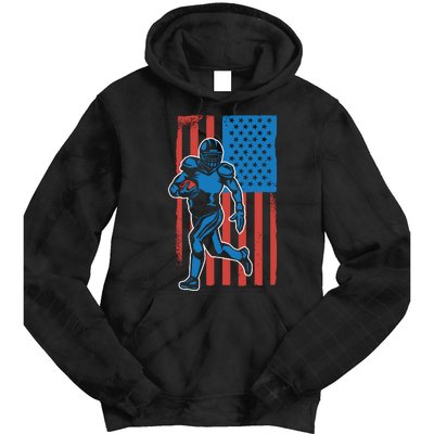 American Football Player Flag Tie Dye Hoodie