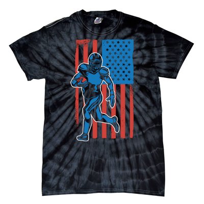 American Football Player Flag Tie-Dye T-Shirt