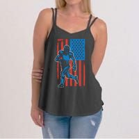 American Football Player Flag Women's Strappy Tank