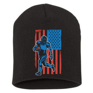 American Football Player Flag Short Acrylic Beanie