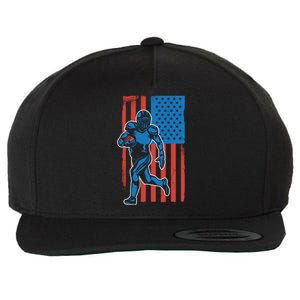 American Football Player Flag Wool Snapback Cap