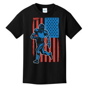 American Football Player Flag Kids T-Shirt