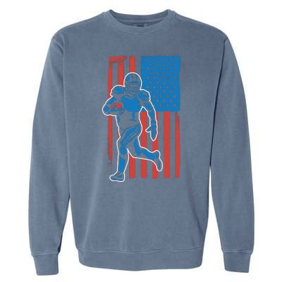 American Football Player Flag Garment-Dyed Sweatshirt