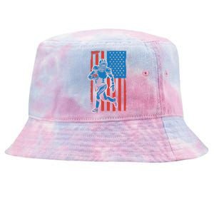 American Football Player Flag Tie-Dyed Bucket Hat