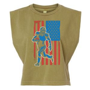 American Football Player Flag Garment-Dyed Women's Muscle Tee