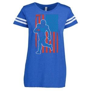 American Football Player Flag Enza Ladies Jersey Football T-Shirt