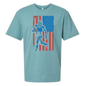 American Football Player Flag Sueded Cloud Jersey T-Shirt