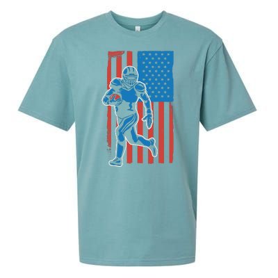 American Football Player Flag Sueded Cloud Jersey T-Shirt