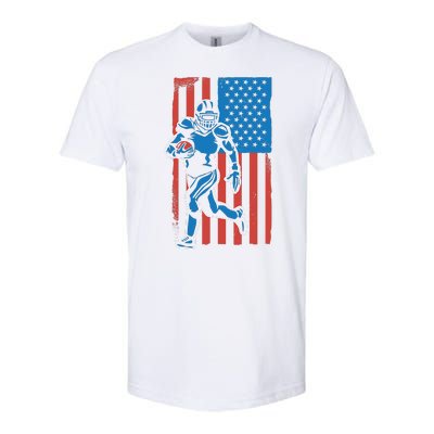 American Football Player Flag Softstyle CVC T-Shirt