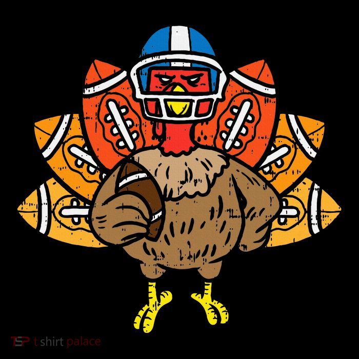 American Football Player Turkey Thanksgiving Day Sport Gift Premium T-Shirt