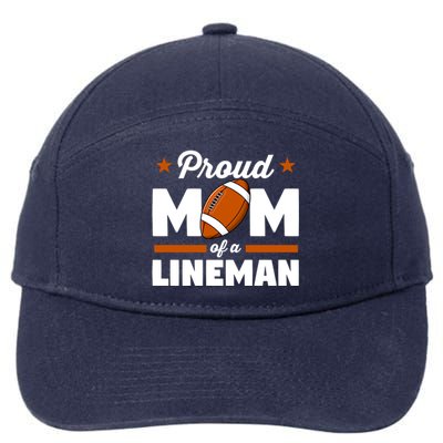 American Football Player Mommy Proud Mom Of A Line Cool Gift 7-Panel Snapback Hat