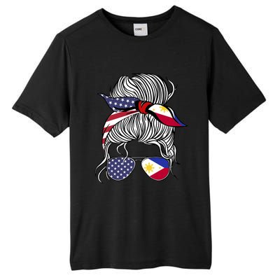 American Filipina Patriot Flag Philippines Grown Gift Tall Fusion ChromaSoft Performance T-Shirt