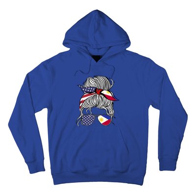 American Filipina Patriot Flag Philippines Grown Gift Hoodie