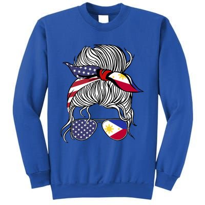 American Filipina Patriot Flag Philippines Grown Gift Sweatshirt