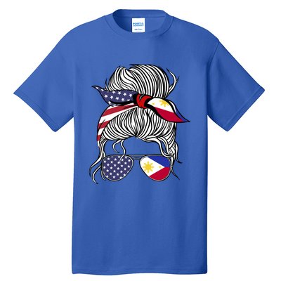 American Filipina Patriot Flag Philippines Grown Gift Tall T-Shirt