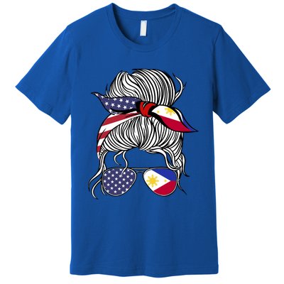 American Filipina Patriot Flag Philippines Grown Gift Premium T-Shirt