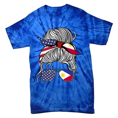 American Filipina Patriot Flag Philippines Grown Gift Tie-Dye T-Shirt