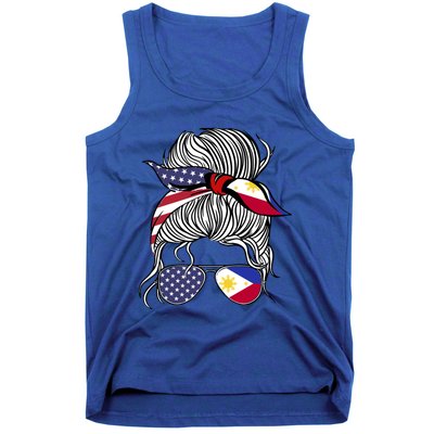 American Filipina Patriot Flag Philippines Grown Gift Tank Top