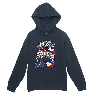 American Filipina Patriot Flag Philippines Grown Gift Urban Pullover Hoodie