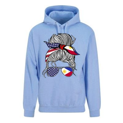 American Filipina Patriot Flag Philippines Grown Gift Unisex Surf Hoodie