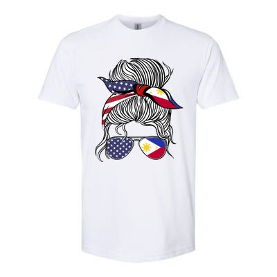 American Filipina Patriot Flag Philippines Grown Gift Softstyle CVC T-Shirt