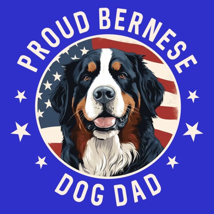 American Flag Proud Bernese Mountain Dog Dad Cute Gift Kids T-Shirt