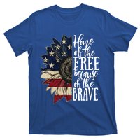 American Flag Patriot Home Of The Free Because Of The Brave Gift T-Shirt