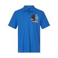 American Flag Patriot Home Of The Free Because Of The Brave Gift Softstyle Adult Sport Polo