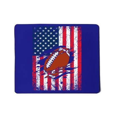 American Football Patriotic 4th Of July American Flag Gift Mousepad