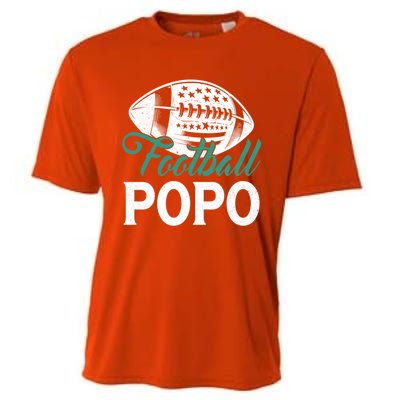 American Football Popo Happy FatherS Day Dad Grandpa Gift Cooling Performance Crew T-Shirt