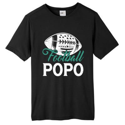 American Football Popo Happy FatherS Day Dad Grandpa Gift Tall Fusion ChromaSoft Performance T-Shirt