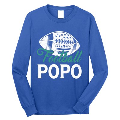 American Football Popo Happy FatherS Day Dad Grandpa Gift Long Sleeve Shirt