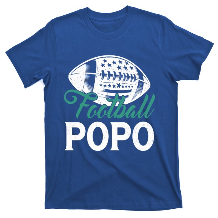 American Football Popo Happy FatherS Day Dad Grandpa Gift T-Shirt