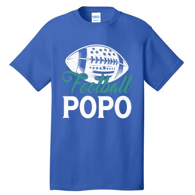 American Football Popo Happy FatherS Day Dad Grandpa Gift Tall T-Shirt