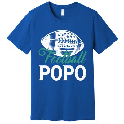 American Football Popo Happy FatherS Day Dad Grandpa Gift Premium T-Shirt