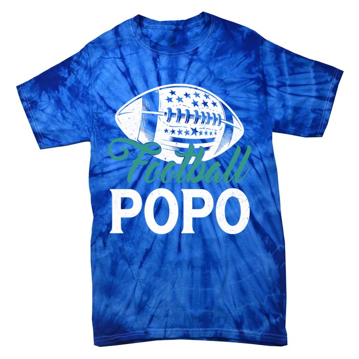 American Football Popo Happy FatherS Day Dad Grandpa Gift Tie-Dye T-Shirt