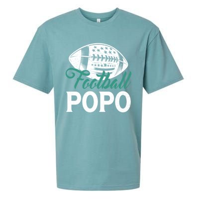 American Football Popo Happy FatherS Day Dad Grandpa Gift Sueded Cloud Jersey T-Shirt