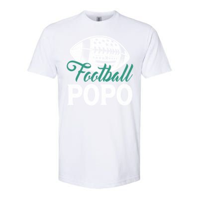 American Football Popo Happy FatherS Day Dad Grandpa Gift Softstyle CVC T-Shirt