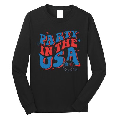 American Flag Party In Usa 4th July Patriotic Long Sleeve Shirt