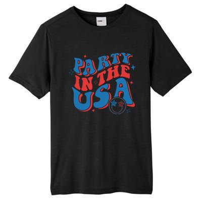 American Flag Party In Usa 4th July Patriotic Tall Fusion ChromaSoft Performance T-Shirt