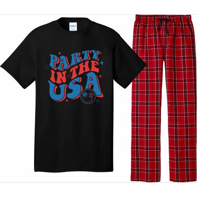 American Flag Party In Usa 4th July Patriotic Pajama Set